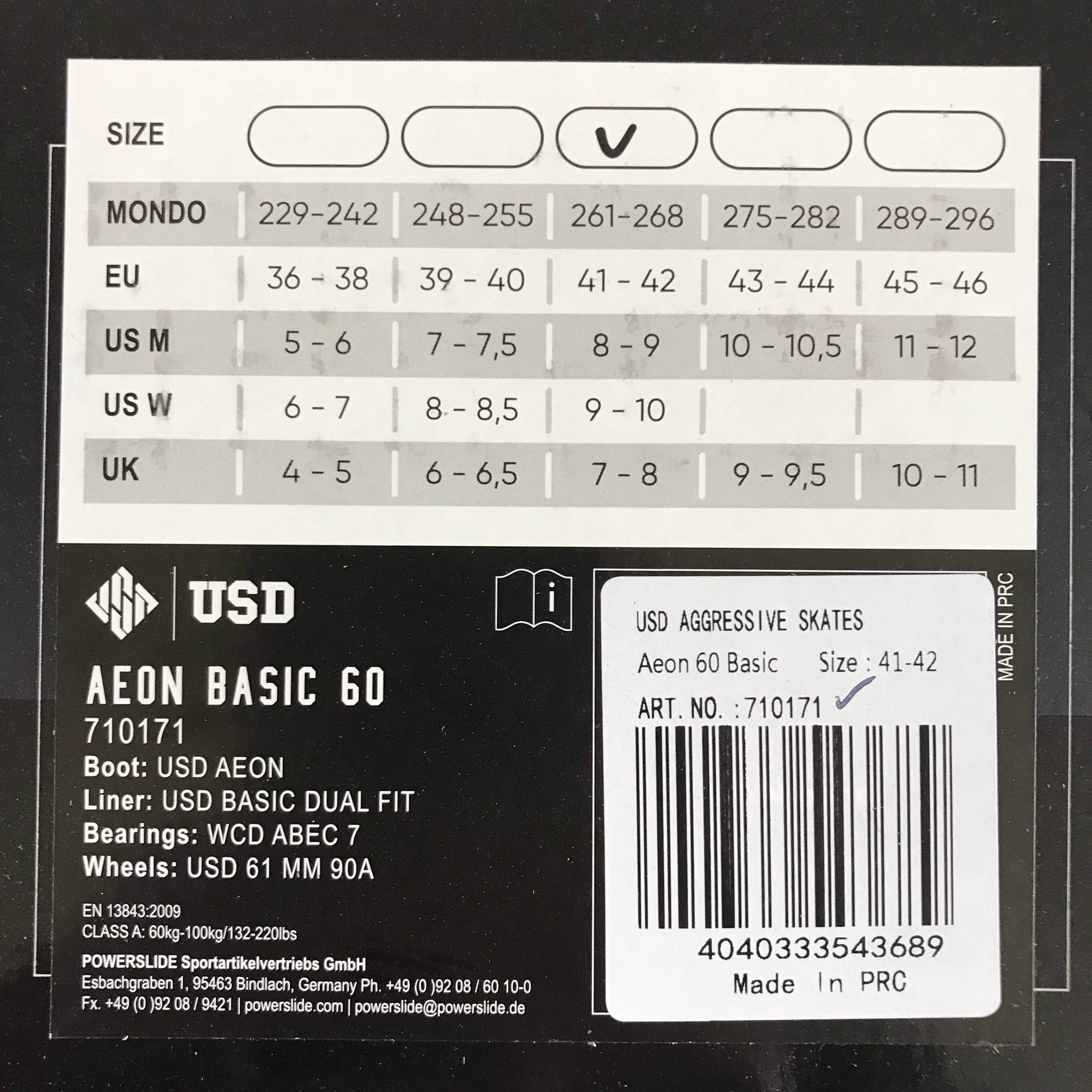 USD Aeon Basic inline skates
