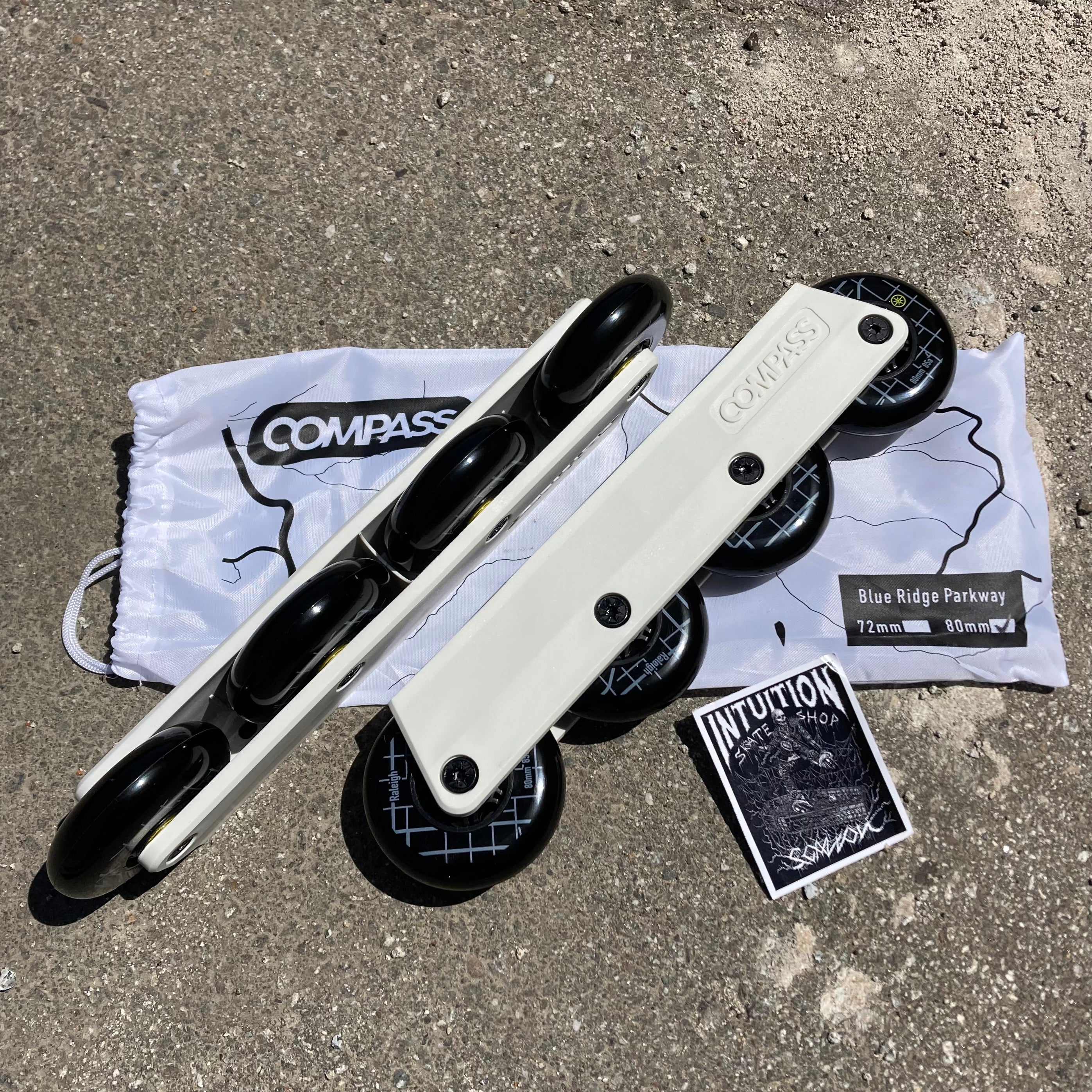 Compass 80mm Ready to Roll Inline Skate Frames, Intuition Skate Shop, Skate Shops Near Me, Bakersfield Rollerblades,